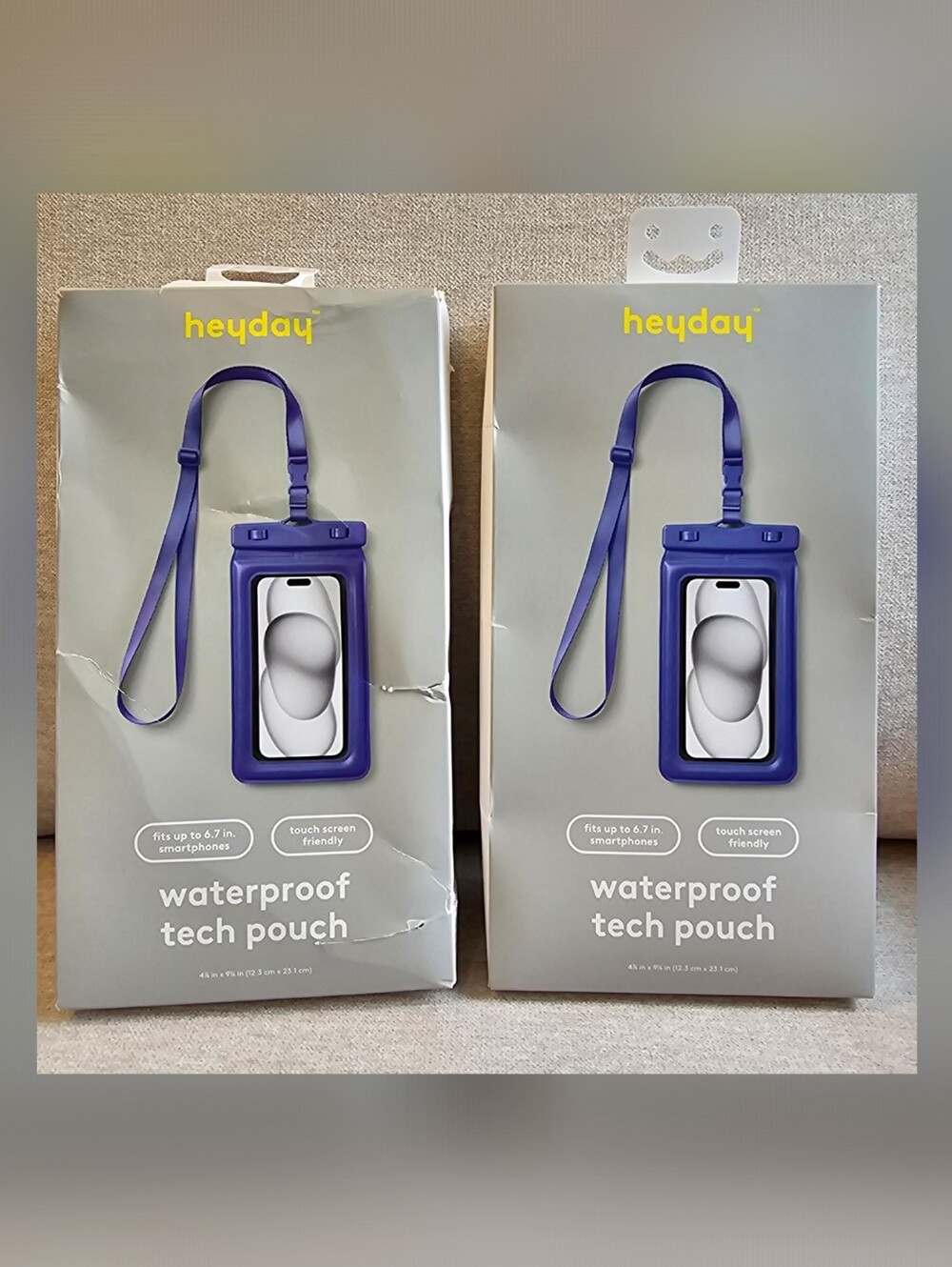 NWT- Set Of 2 Waterproof Phone Cases- Blue